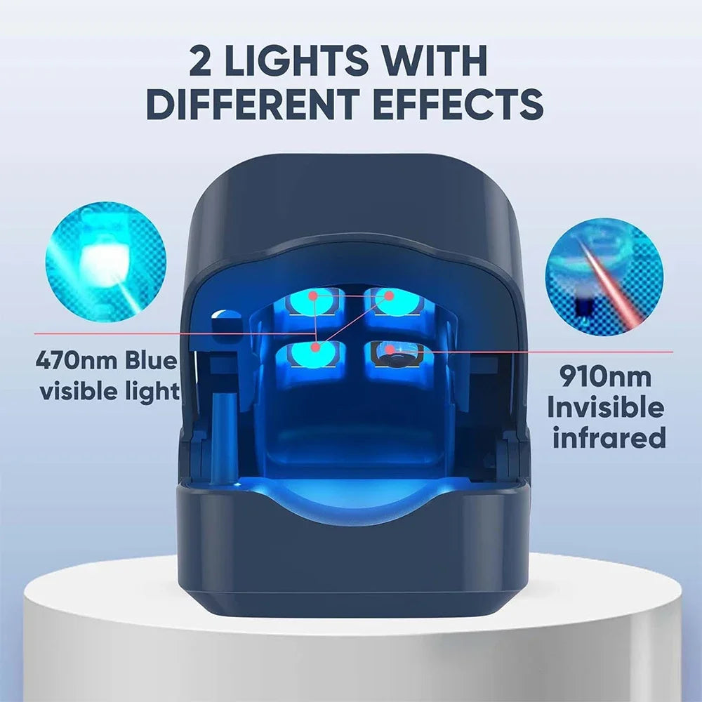 Appareil laser LED pour le traitement des mycoses des ongles, pour le nettoyage de l'onychomycose, charge USB, lumière infrarouge 905 nm, lumière bleue 470 nm, salon de manucure