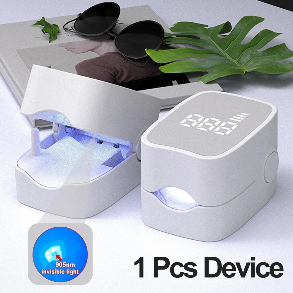 Appareil laser LED pour le traitement des mycoses des ongles, pour le nettoyage de l'onychomycose, charge USB, lumière infrarouge 905 nm, lumière bleue 470 nm, salon de manucure