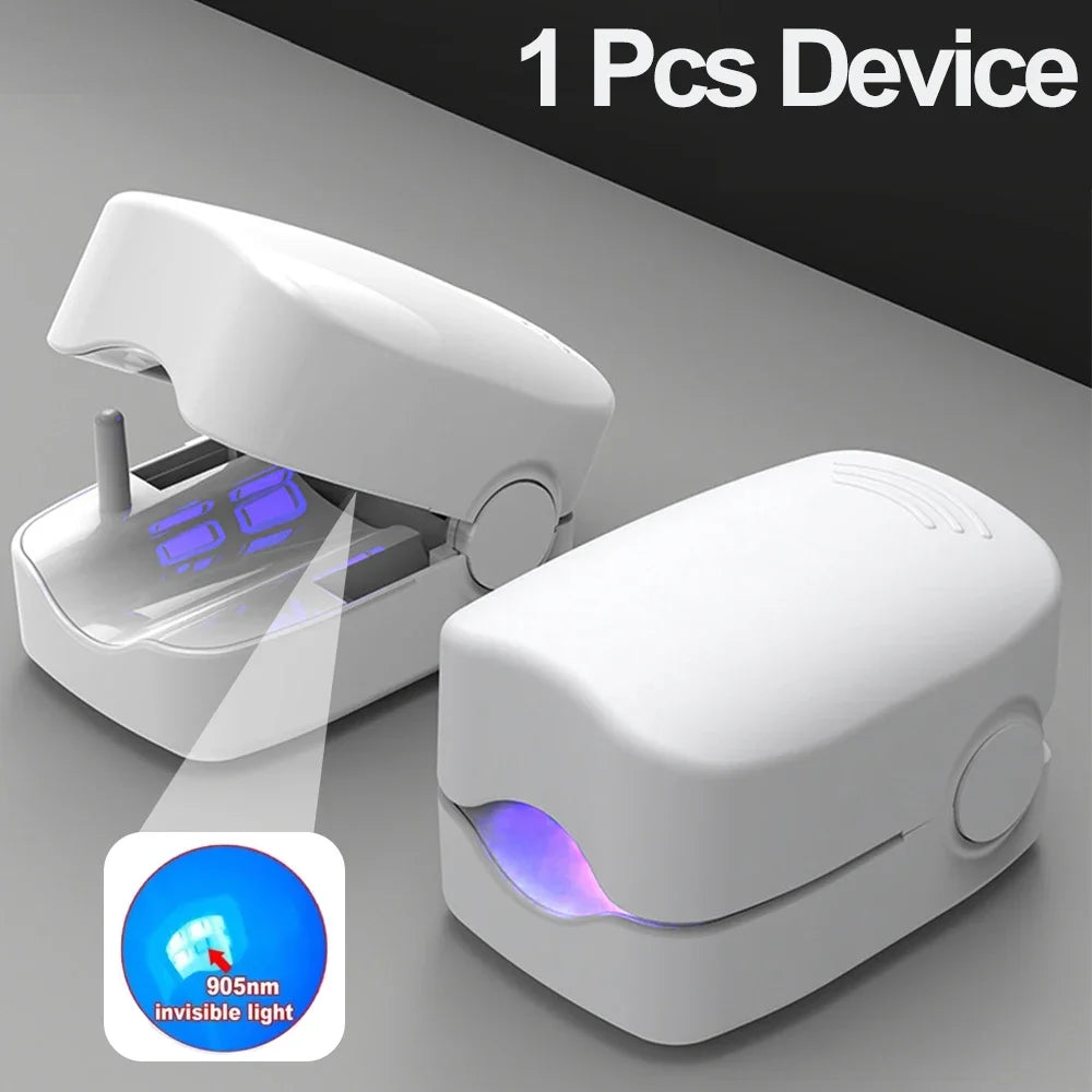 Appareil laser LED pour le traitement des mycoses des ongles, pour le nettoyage de l'onychomycose, charge USB, lumière infrarouge 905 nm, lumière bleue 470 nm, salon de manucure