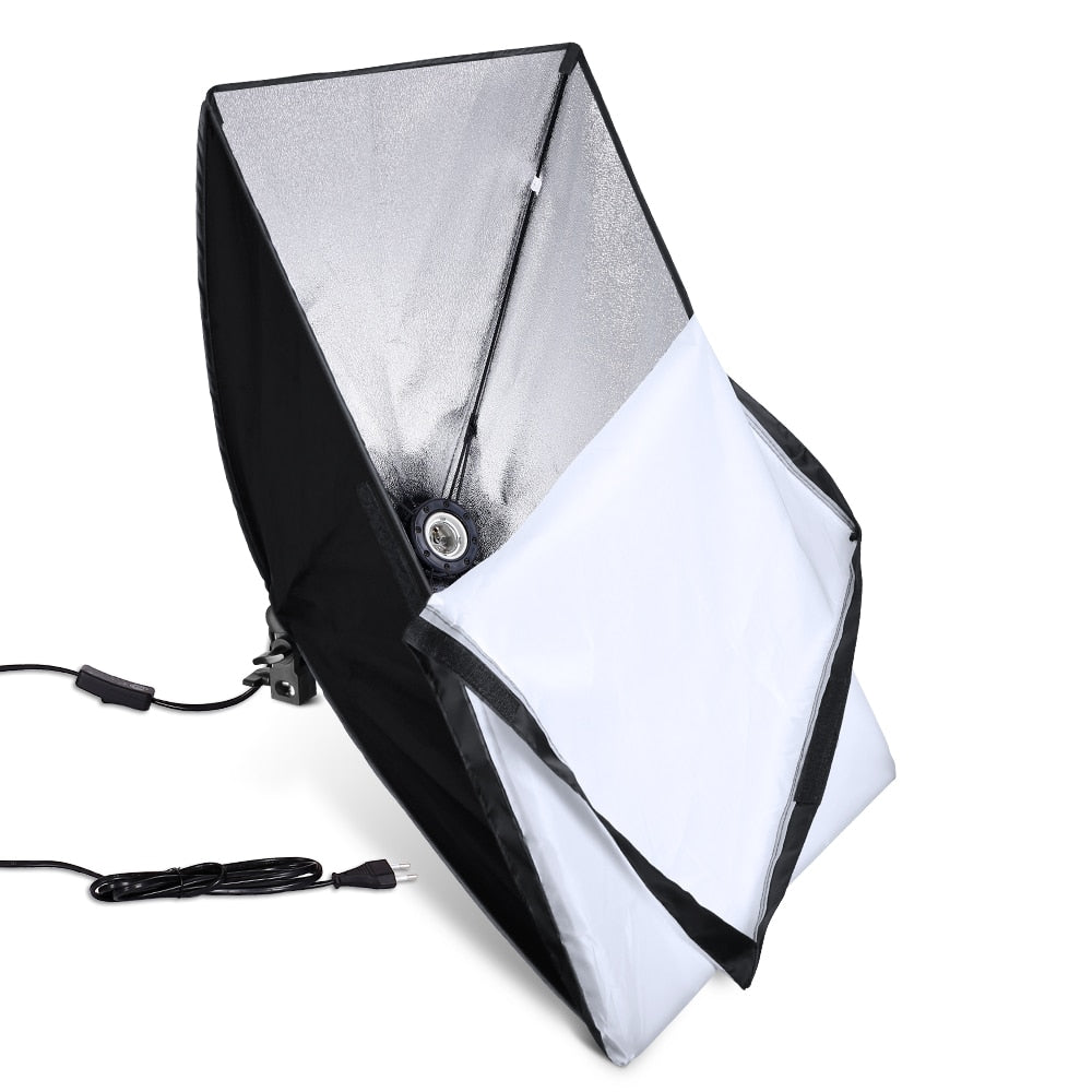 Kit d'Éclairage Boîte à Lumière 50x70CM pour Studio Photo Professionnel