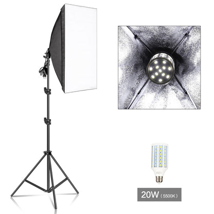 Kit d'Éclairage Boîte à Lumière 50x70CM pour Studio Photo Professionnel