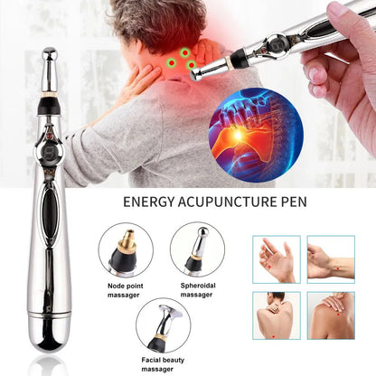 Stylo méridien d'acupuncture électrique pour le soulagement de la douleur du dos des épaules, soins de santé, thérapie de guérison musculaire, stylo énergétique Masajeador