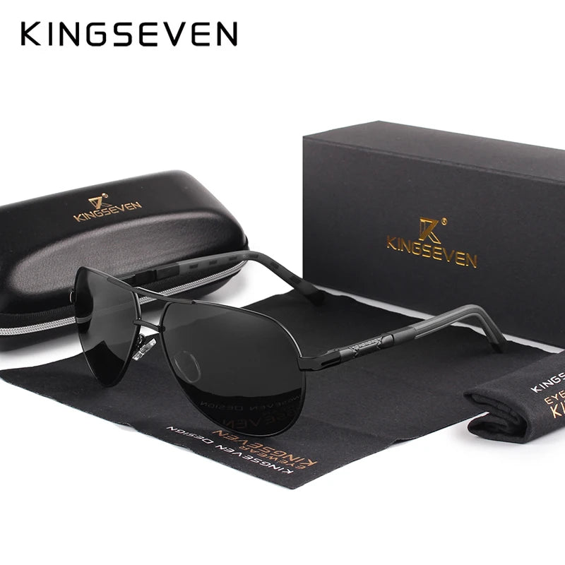 KINGSEVEN hommes Vintage aluminium lunettes de soleil polarisées marque classique lunettes de soleil revêtement lentille conduite lunettes pour hommes/femmes