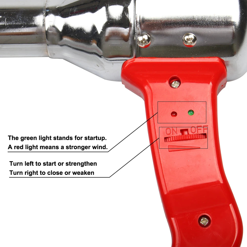 Torche de soudage réglable en plastique 500/700W, pistolet à air chaud, tension 100-450 degrés 220v-240v, courant 50-300L, outils de température minimale