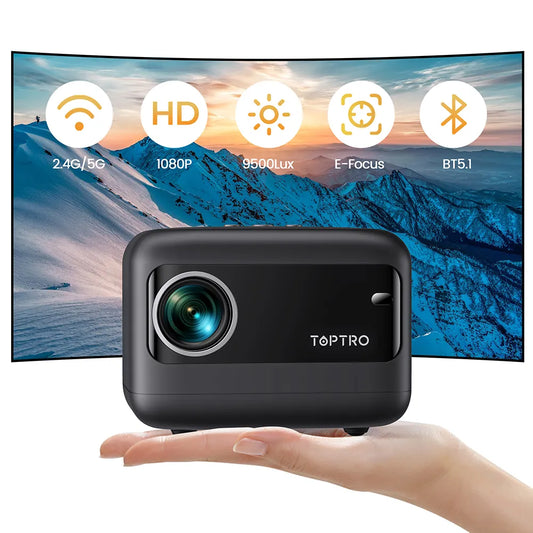 TOPTRO TR25 MINI projecteur WiFi Bluetooth projecteur 9500 Lumens projecteurs portables prise en charge vidéo 1080p pour le cinéma extérieur à domicile