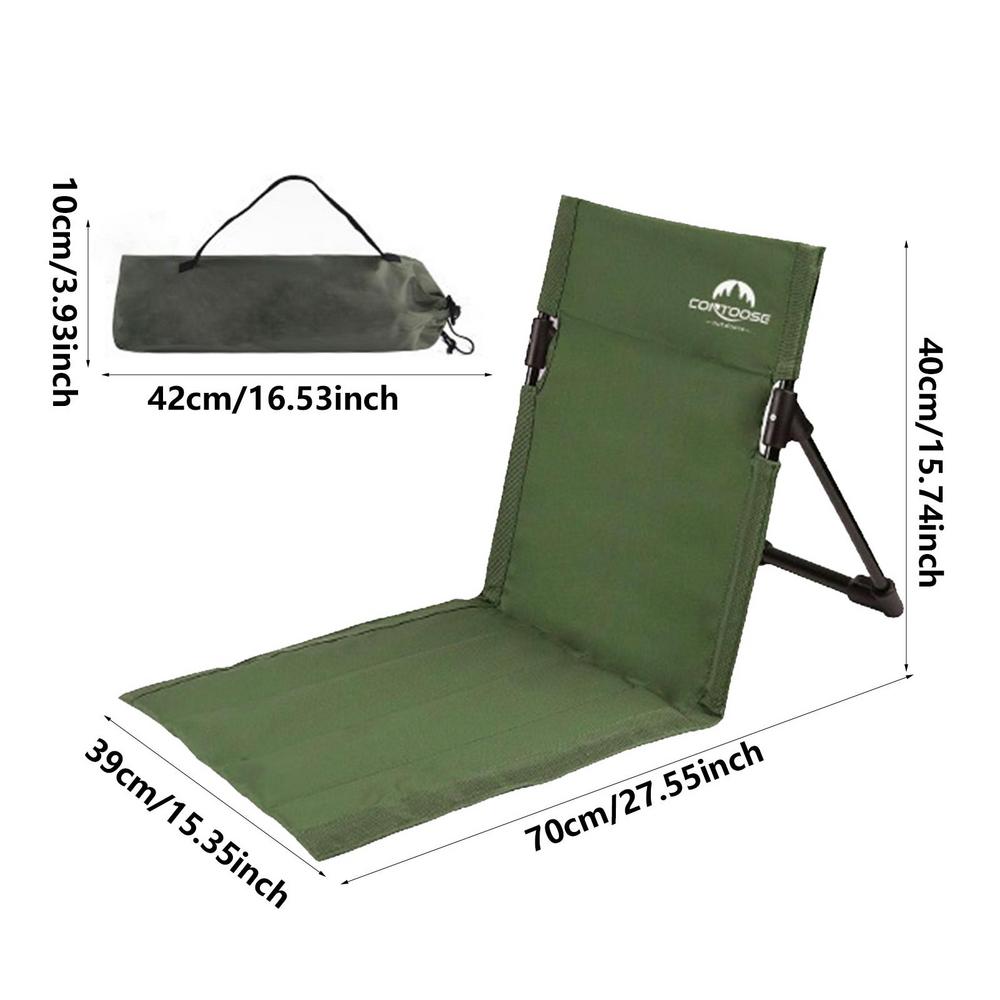 Chaise Portable de Camping étanche, siège de pêche en plein air, avec sac de rangement, pour plage, stade, pelouse, pique-nique