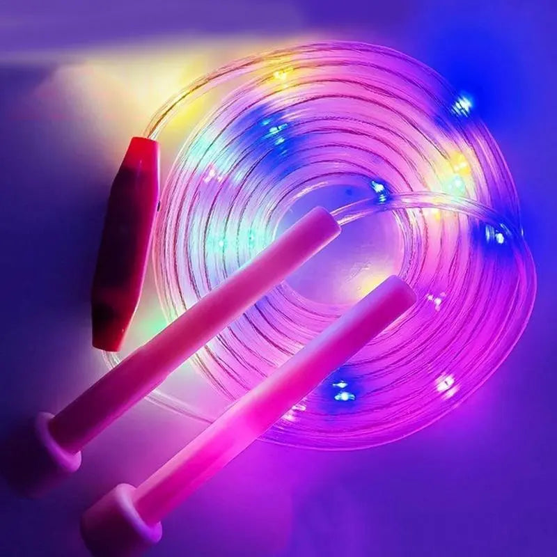 Corde à sauter légère et clignotante pour enfants, exercice de Fitness, cordes à sauter lumineuses LED, livraison directe