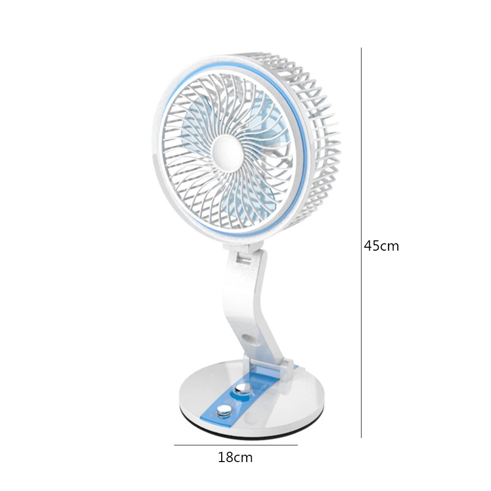 Ventilateur pliant réglable de bureau solaire/USB avec charge de lumière LED multifonction Mini lampe de secours de bureau de panneau solaire Portable