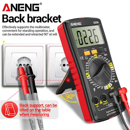 ANENG SZ08 Digital UltANENG SZ08 multimètre numérique Ultra-mince de stockage, compteur professionnel, voltmètre automatique AC DC 220V, testeurs de résistance à main