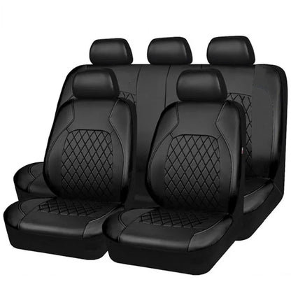 Ensemble de housses de siège de voiture en cuir PU respirant, coussin de siège de véhicule, couverture complète pour voiture, coussin de Protection complet adapté à 5 sièges Auto