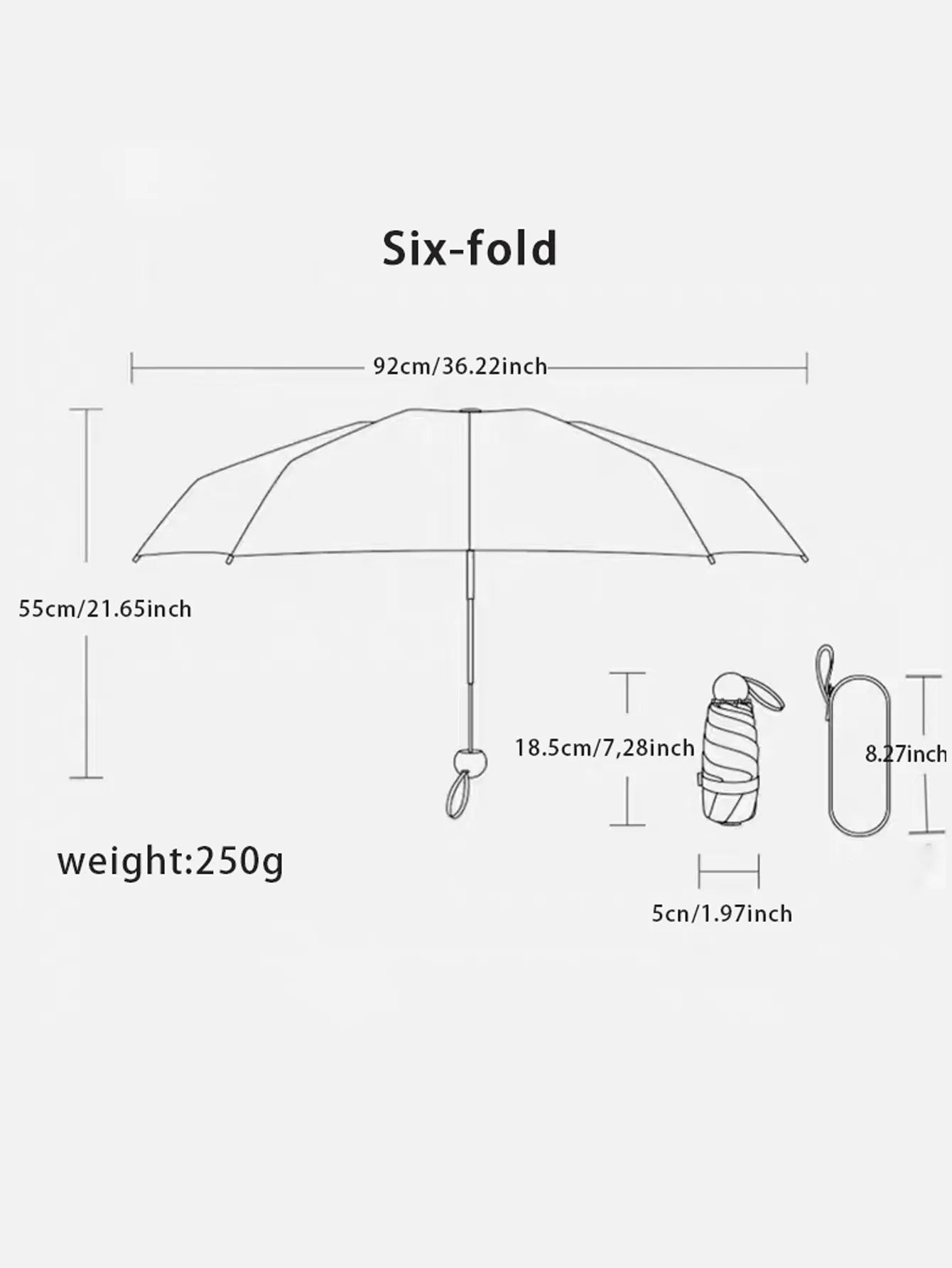 Parapluie de voyage compact, léger, Portable, automatique, solide, étanche, pliant, avec 6 nervures renforcées, ouverture et fermeture automatiques