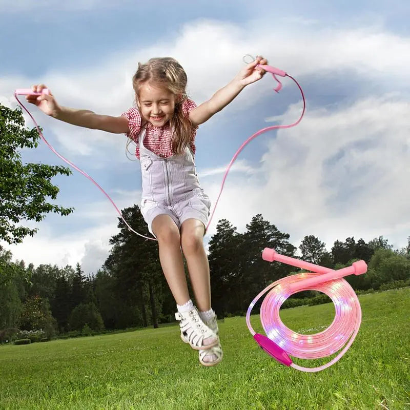 Corde à sauter légère et clignotante pour enfants, exercice de Fitness, cordes à sauter lumineuses LED, livraison directe