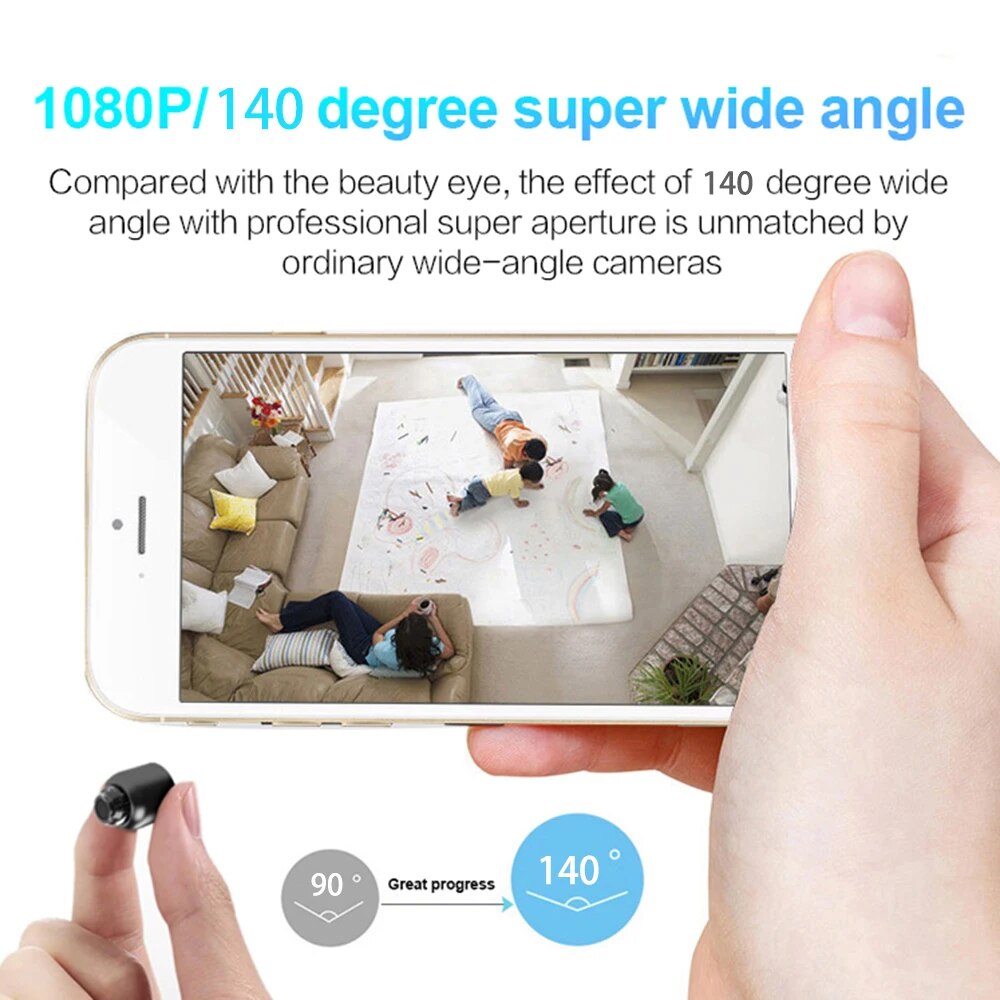 1080P HD Mini caméra WiFi moniteur à domicile sécurité intérieure Surveillance Vision nocturne caméscope IP caméra Audio enregistreur vidéo