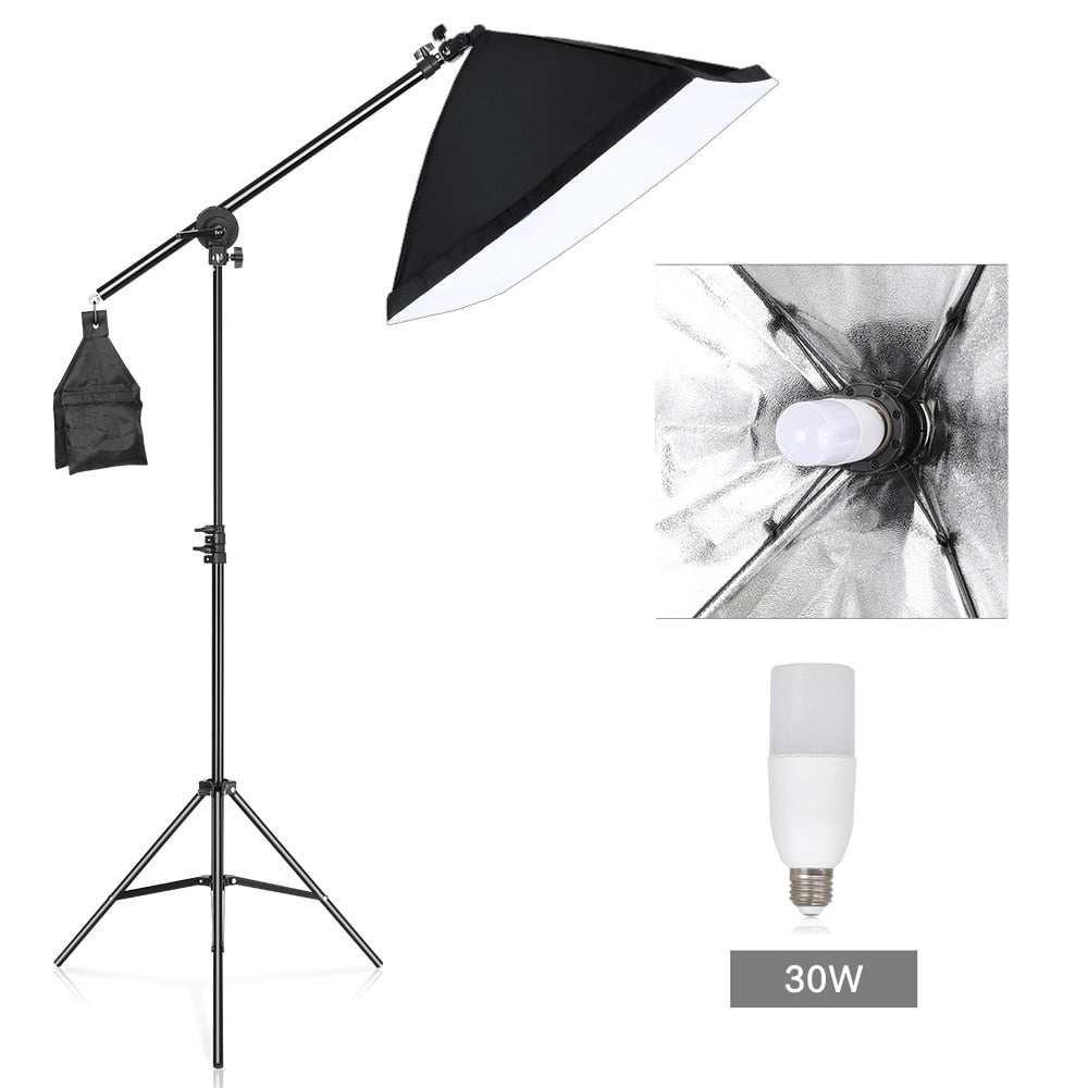 Kit d'Éclairage Boîte à Lumière 50x70CM pour Studio Photo Professionnel