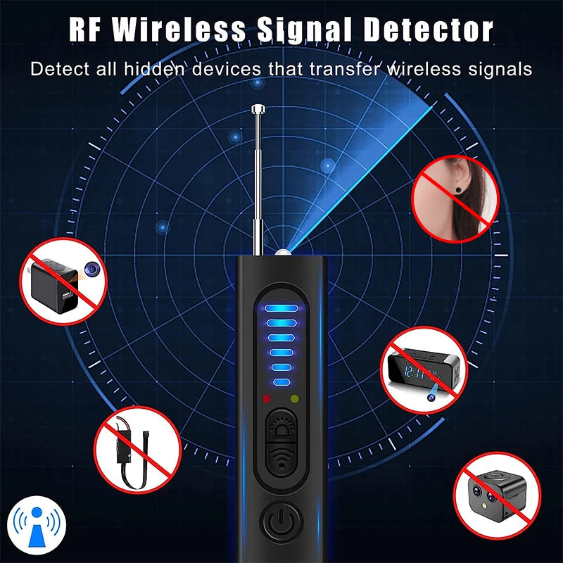 Détecteur Anti-espion, protecteur de confidentialité, détecteur de caméra infrarouge, alarme de protection candide, dispositif de Signal GPS, Scann