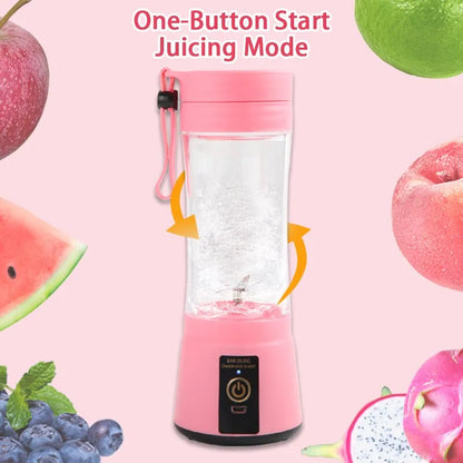 Mélangeur de jus de fruits portables, Mini bouteille électrique personnelle d'été, presse-agrumes USB à 6 lames, Machine pour la cuisine