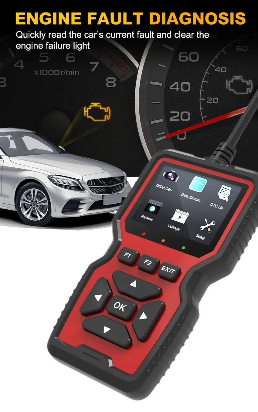 Détecteur professionnel de défauts de voiture V519, Scanner Obd2, testeur de Diagnostic de défauts, système moteur, outil de Diagnostic, lecteur de Code de vérification