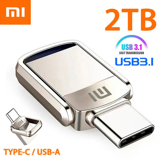 Xiaomi U Disk 2 to 1 to USB 3.1 type-c Interface 256 go 128 go 512 go téléphone Portable ordinateur Transmission mutuelle mémoire USB Portable