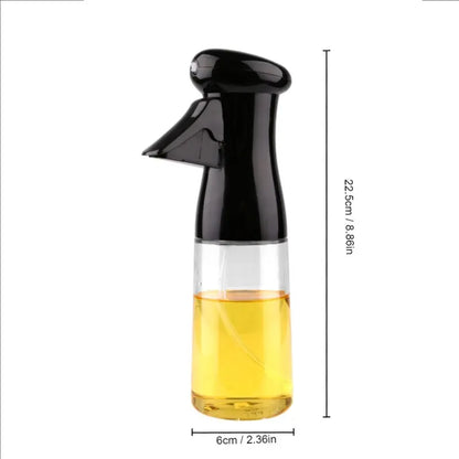 Bouteille d'huile de cuisine transparente noire, 1 pièce, vaporisateur d'huile de cuisson, bouteille d'huile d'olive, Fitness Barbecue, distributeur d'huile en aérosol