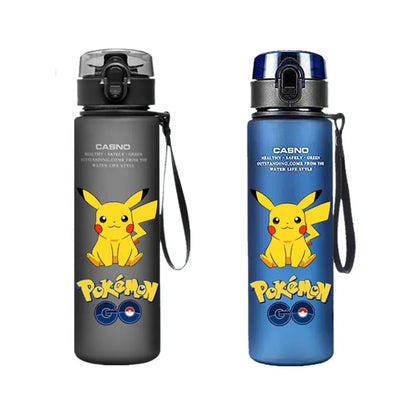 Pokemon 560ML tasse d'eau Anime Portable enfants mignon Pikachu en plastique dessin animé Sports de plein air grande capacité bouteille d'eau cadeaux