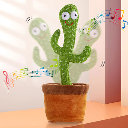 Jouet électronique en peluche Cactus dansant, répétition de conversation, peut chanter, enregistrement éclaircir, USB, éducation précoce, cadeau amusant, Bled interactif