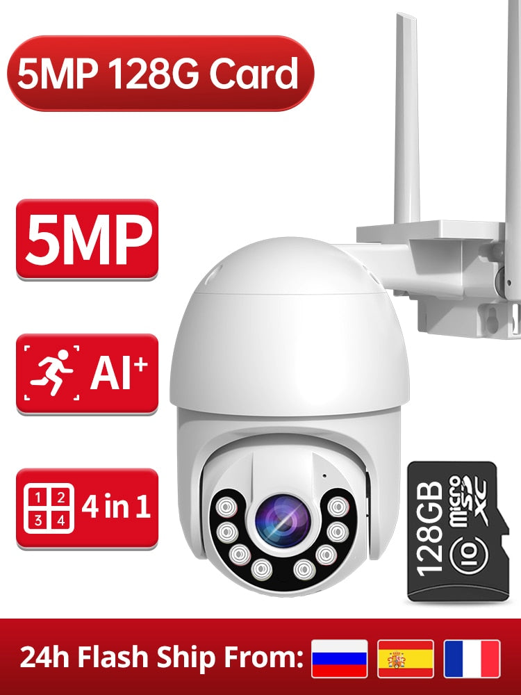 JOOAN 3MP 5MP PTZ WIFI IP caméra Audio CCTV Surveillance 6MP nuit extérieure couleur étanche sécurité maison intelligente