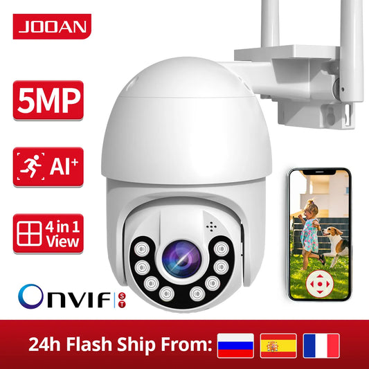 JOOAN 3MP 5MP PTZ WIFI IP caméra Audio CCTV Surveillance 6MP nuit extérieure couleur étanche sécurité maison intelligente