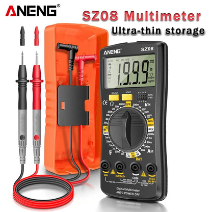 ANENG SZ08 Digital UltANENG SZ08 multimètre numérique Ultra-mince de stockage, compteur professionnel, voltmètre automatique AC DC 220V, testeurs de résistance à main