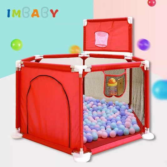 IMBABY Parc Pour Enfants Aire De Jeux Pour Bébé Pliante Clôture De Sécurité Balles Piscine Voyage Panier De Basket-Ball Tente Pour Enfants Gym Pour Enfants